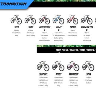 trnasition bikes gamme